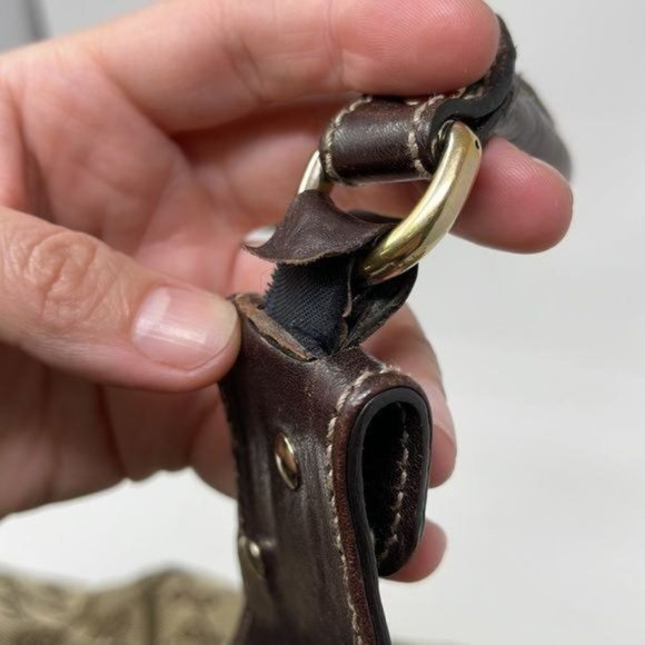 Gucci Pelham Guccissima Canvas Studded hobo shoulder bag 203624 - Picture 7 of 16